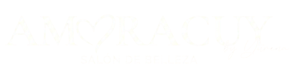 Logotipo del salón de belleza Amoracuy by Yurena, que representa servicios de estética y cuidado personal.